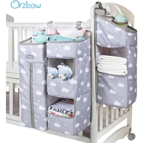 Baby Bed Organizer Hanging Bags for Newborn Crib Diaper Storage Hanging Bags Baby Care Organizer Infant Bedding Nursing Bags