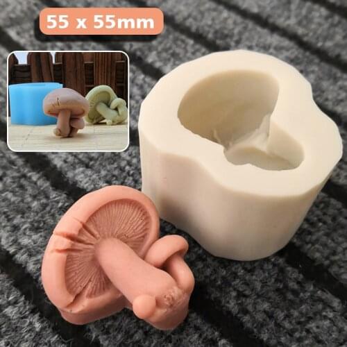 Mushroom Soap Mold Silicone Epoxy Resin Mushroom Shape Candle Mould DIY Craft 3D Mushroom Candle Soap Decorating Tools