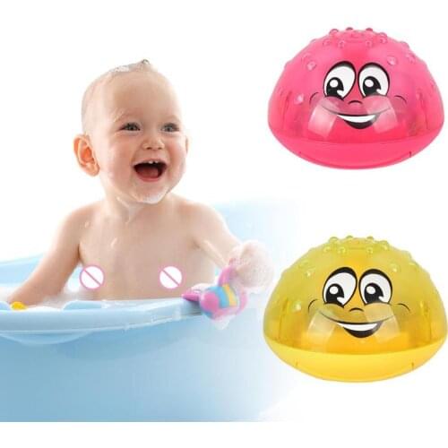 Bath Toys Spray Water Light Rotate with Shower Pool Kids Toys Electric Induction Sprinkler Luminous Water Ball Shower Toys