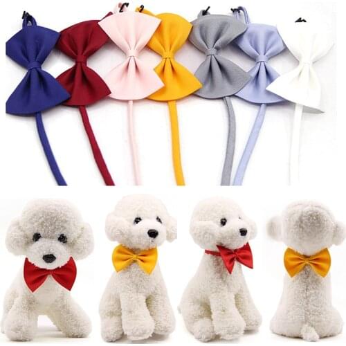 Kawaii Pet Dog Cat Necklace Adjustable Strap for Cat Collar Dogs Accessories Pet Dog Bow Tie Puppy Bow Ties Dog Pet Supplies