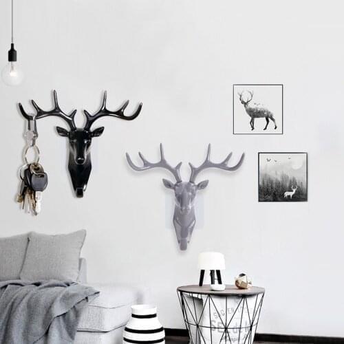Creative Animal Wall Hook Hanger Hook Rhinoceros Deer Decorative Creative ABS Bathroom Housekeeper On Therack Hook Decoration