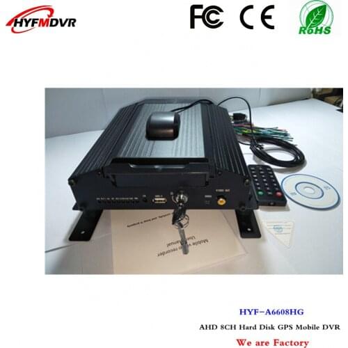 Location monitoring host GPS 8CH mdvr hard disk SD card dual storage video support Costa Rica language