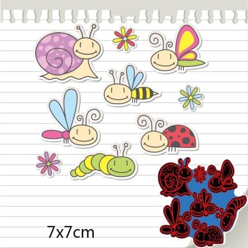 MT Metal Cutting Dies Insect bee snail dragonfly Scrapbook Photo Album Decorative Embossing Stencils Paper Card Crafts Die Cuts