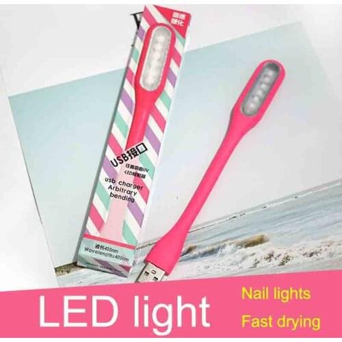 Mini Nail Dryer Lamp 405nm LED UV Lamp Light Support USB Charger Nail Gel Machine Nair Art Beauty Tool Nail Dryers Lights SK88