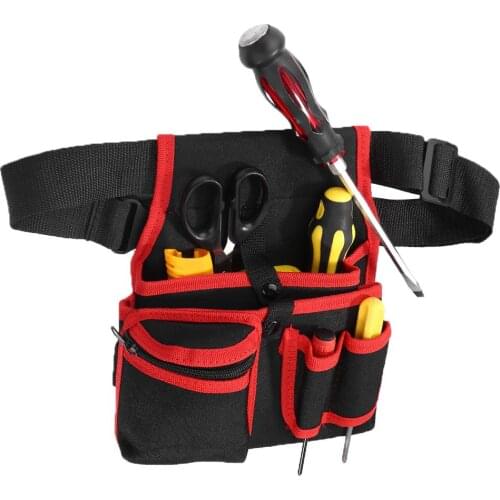 Multipurpose Waist Pockets Electrician Tool Bag Organizer Carrying Pouch Big Capacity Wear-Resisting Belt Waist Pocket Case Bag