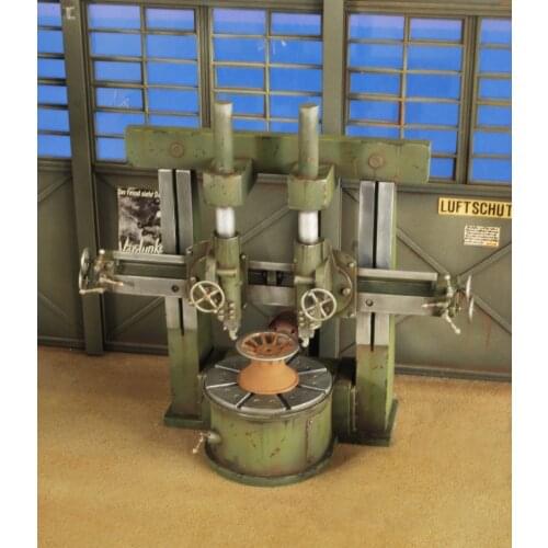 1:35 scale die-cast resin war scene model resin soldier military camp production machine assembly model including stickers