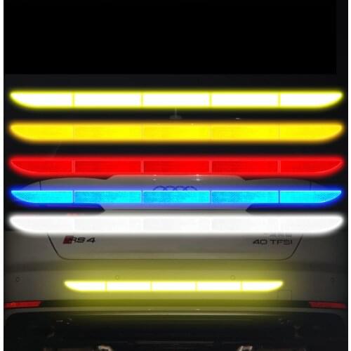 90cmx3.5cm Car Trunk bumper Sticker Car sticker Auto trim decoration Reflector Warning Tape Car Accessories