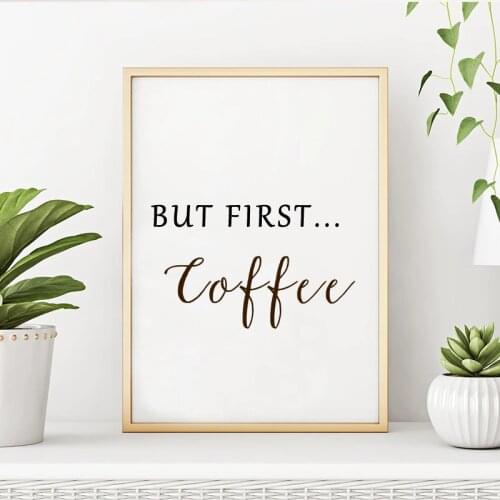 But First Coffee Art Poster Coffee Guide Prints Kitchen Canvas Paintings Black White Wall Art Posters Pictures Home Decor