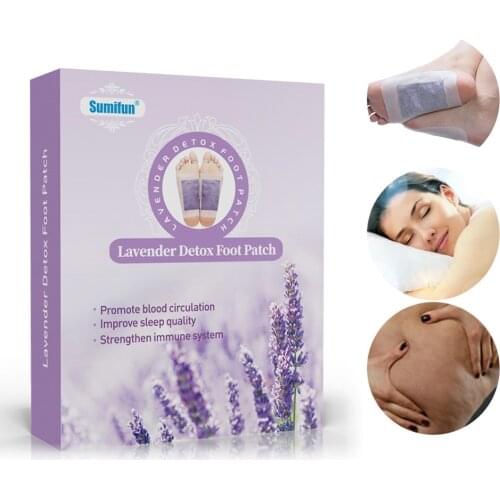 New 2019 12 Pieces/Box Lavender Essential Oil Bamboo Vinegar Detox Foot Patch Adhesive Detox Slim Foot Care Plaster JMN005