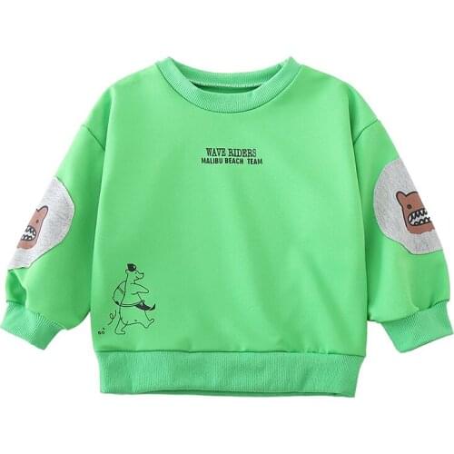New Spring Autumn Children Casual Clothes Baby Boys Girls Print Shirt Kids Infant Cartoon Clothing Toddler Fashion Tracksuit
