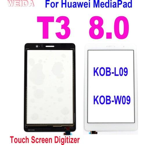 New 8.0" Touch For Huawei MediaPad T3 8.0 KOB-L09 KOB-W09 Touch Screen Digitizer Sensor Glass Panel Lens for Huawei T3 8.0 Touch
