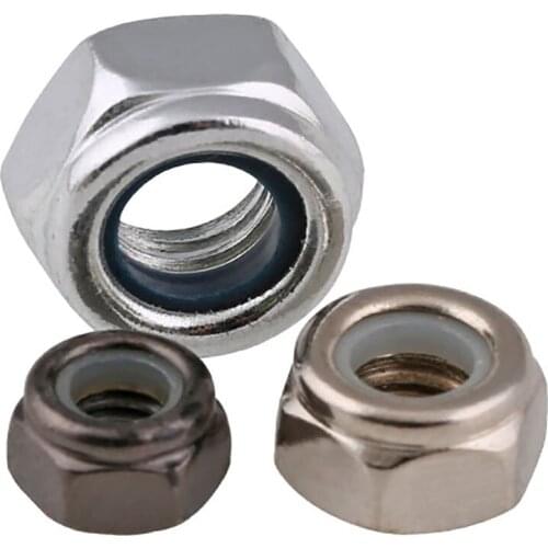 Galvanized Carbon Steel Self-locking Nut Lock Nut Nylon Hex Nut
