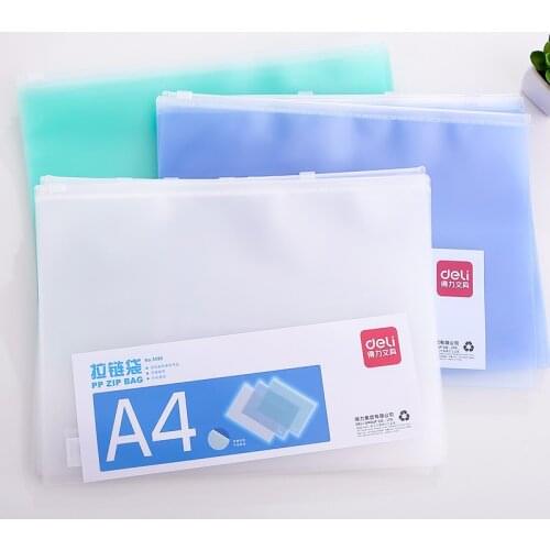 10pcs/lot File Folder A5/A4 PVC zipper bag waterproof document classified storage stationery document bag Office School