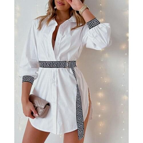 VAZN 2020 Hot Sales Vacation Georgette Dress Untidy Energy Sexy Fashion Round Neck Full Sleeve Nature Women Loose Midi Dress