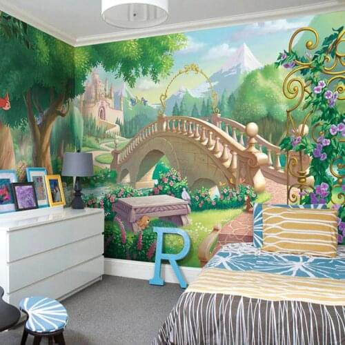 Custom Photo Wallpaper Childrens Room Cartoon Fairy-tale World Of Large Murals Bedroom Living Room Mural Wallpaper De Parede 3D