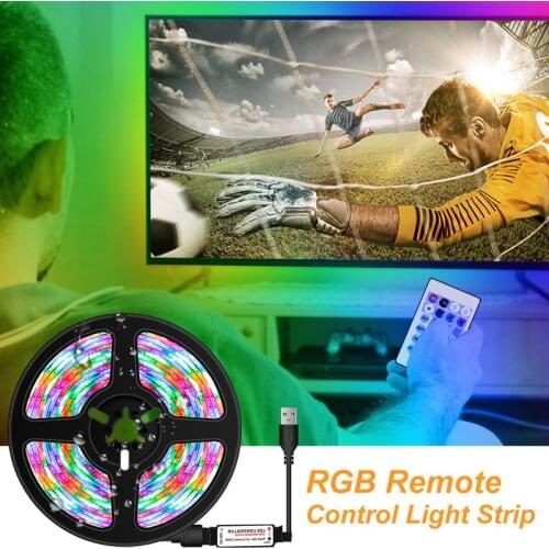 RGB Light with 16 Color Remote Control Waterproof Household Neon Background Decorative Light Strip USB Color Line Light Strip