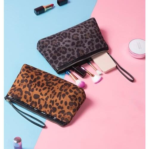 Leopard Print New Women Multifunction Travel Portable Cosmetic Bag Makeup Bag Case Pouch Toiletry Organizer Storage Wash Bag