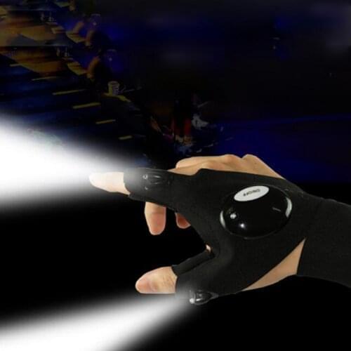 Led gloves rave Gloves with LED Light Hunting Outdoor Fingerless Fishing Camping Hiking luminous Gloves decor