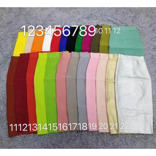 Women Candy Color Sexy Neon Green Brown Orange Yellow Knee Length Bandage Pencil Skirt 2020 Designer Skirt Faldas 78cm
