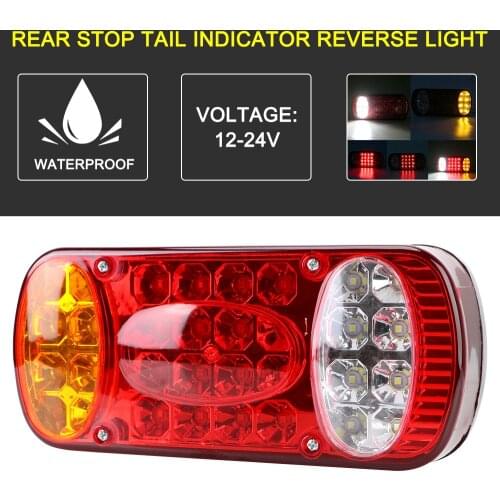 Rear Lamps Rear Stop Brake Lights 12V 32LED Taillight Signal Indicator For Trailer Lorry Car Truck Tail Light 1Pc Waterproof