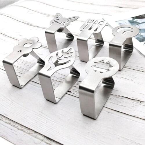 4pcs Stainless Steel Table Cloth Clip restaurant Round TableCloth Clamps Wedding Party Home clothes Bed linen Securing clip