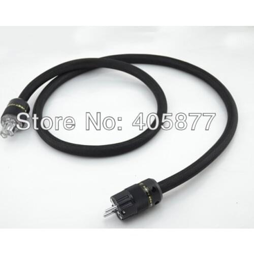 1.5M Hifi audio Silver plated Schuko Power cable with rhodium plated Eu power plug cable
