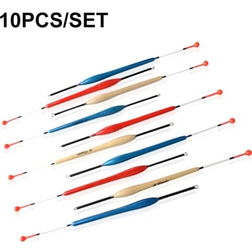 10pcs/set Fishing Float Bobber Set Barguzinsky Fir Pesca 2g 3g 5g Length Long Vertical Buoy For Carp Fishing Tackle