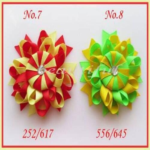 100 pcs BLESSING Good Girl Boutique Modern Style G- Birds Nest Hair Bow Clip 98 No