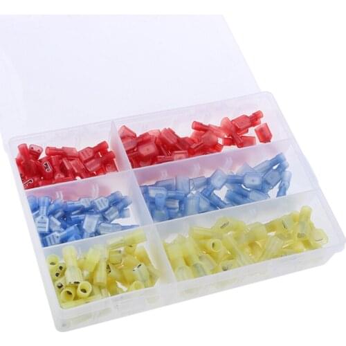 180pcs Nylon Fully Insulated Male / Female Spade Wire Crimp Quick