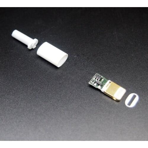 2set For iphone 5/6/6s/7 Fast charging Lightning gold plated male plug with shell 5 in 1