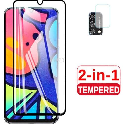 2 in 1 Protective Glass For Samsung Galaxy M21S Full Cover Tempered Screen Protecto For Samsung m21 s F415F Camera Lens Film
