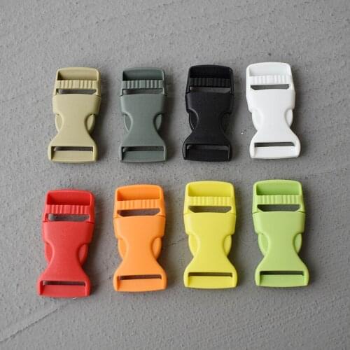 20 Pcs 20mm Colorful Side Release Buckles Fastener for Paracord Bracelet Backpack Strap Dogs Collar Belt Webbing Bag Accessories
