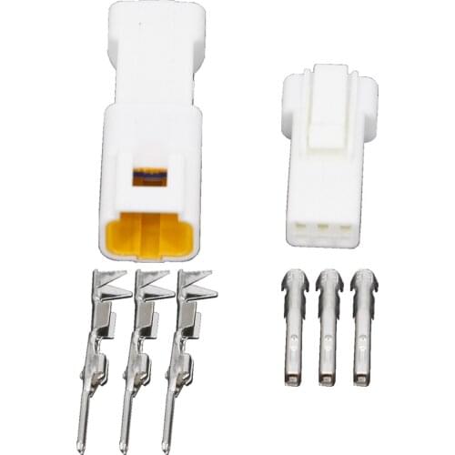 5 Sets 3 pin plastic shell White car connector with terminal DJ7036-0.7-11/21 3P connector