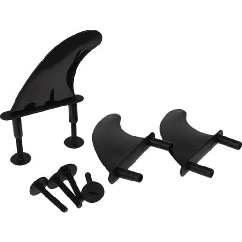 3pcs/set Surfboard Black Fin & Screws for Softboard/Surf Board Accessories Soft Top Surfboard Fins for Surfing enthusiasts