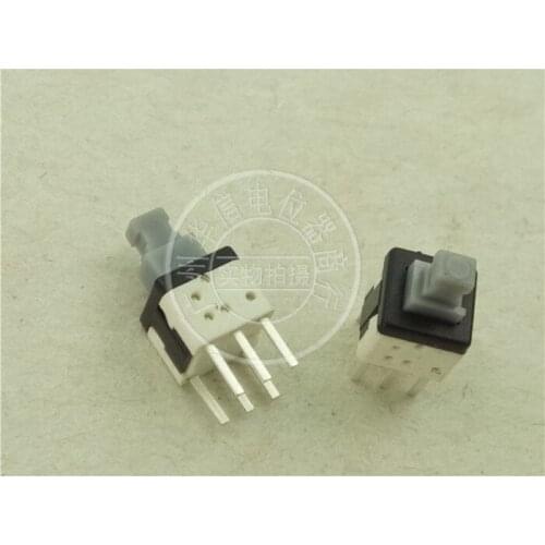 30pcs PB-22060 5.8 * 5.8mm self-locking switch for potentiometer / gray bottom white handle