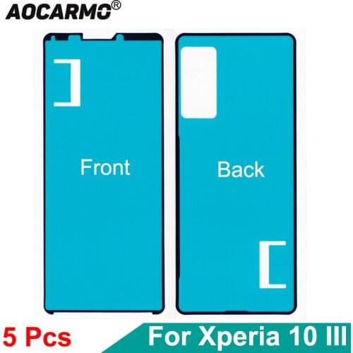 5Pcs/Lot For SONY Xperia 10 III X10III Front LCD Display Screen Adhesive Back Cover Rear Housing Door Sticker Glue Tape