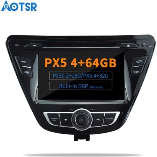 AOTSR Android 9.0 / 10.0 DSP Radio For Hyundai Elantra Avante 2014 Car GPS Navigation 1 Din Bluetooth Player Head Unit