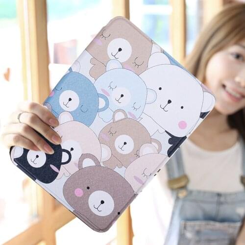 Besegad Cute Protective PU Leather Case Cover Shell Sleeve Pouch Protector with Auto Sleep Wake for Kindle Paperwhite 1 2 3