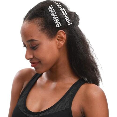 Shiny Crystal Letters Hairclips Rhinestone Word Bobby Pins Best Quanlity Hair Clips Hairgrips Hair Accessories WHOLESALE