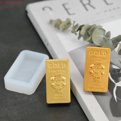 Gold Bar Mold Car Vent Aroma Gypsum Mould 3d Candle Mold Chocolate Mold Handmade Soap Mold Fondant Cake Mold Cake Decorations