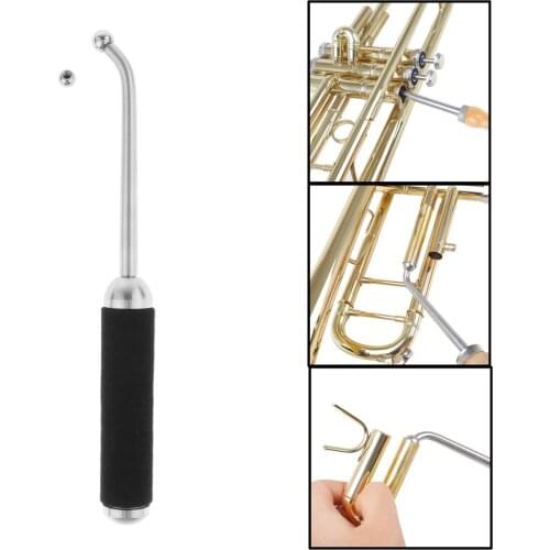 Trumpet Repairer Instrument Maintenance Tools with 2 Metal Balls Musical Instrument Parts Trumpet Maintenance Care