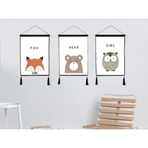 Mylb Animal Posters and Prints Canvas Art Painting Wall Art Nursery Decorative Picture Nordic Style Kids Decoration
