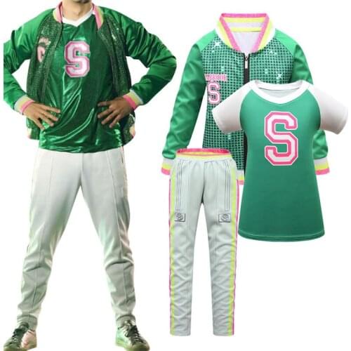 Zombie 2 Cosplay Costume For Teen Boy Set Winter Christmas Kid Coat+T Shirt Tee+Trouser 3pc Outfit Child Boutique Suit Cloth