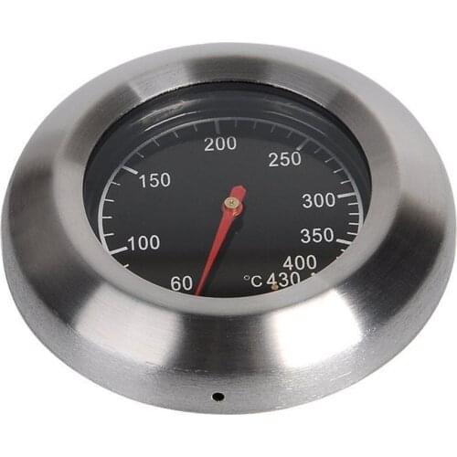 Stainless Steel BBQ Oven Thermometer Kitchen Temp Gauge Oval Shaped BBQ Thermometer Controller Outdoor Barbecue Accessories