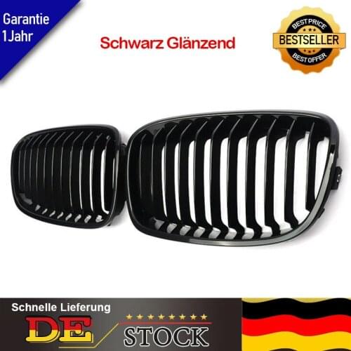 MagicKit For BMW 1-Series F20 F21 2012-2014 Front Hood Kidney Grilles Grills Matte Black