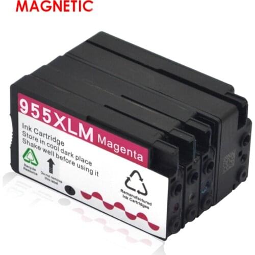 Magnetic Compatible Ink Cartridge For HP955 955xl For HP 7720 7730 8210 8216 8218 Officejet Pro Printer BK/C/M/Y Ink Cartridge