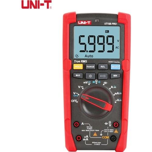 UNI-T UT15B PRO/UT17BPRO Professional Digital Multimeter True RMS NCV 20A Current Voltmeter Capacitance Resistance Tester