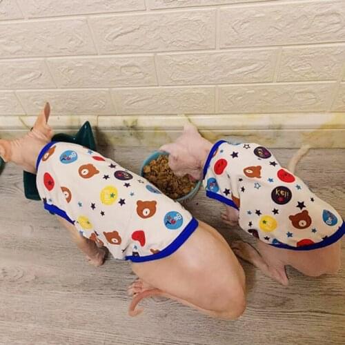 Dog Clothes For Small Dogs Cute Printed Summer Pets Cartoon Puppy Dog Clothes Pet Cat Vest Cotton T Shirt Pug Apparel Costumes