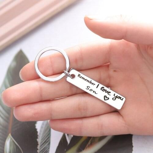 Oeinin Creative Keychain Man Remember I Love You Dad Key Chain Bags Boy Letter Color Key Ring Alloy Pendant Accessories Brelok