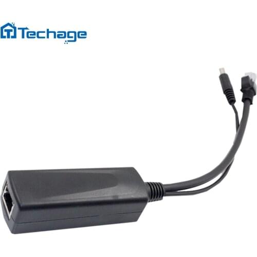 Techage POE Splitter Power Over Ethernet 10/100mbps IEEE802.3at/af 12V/1.2A 24W POE Splitter For POE IP Camera Bundle Sale